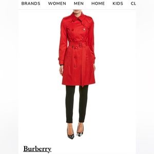 Burberry classic Red Trench Coat Size 0